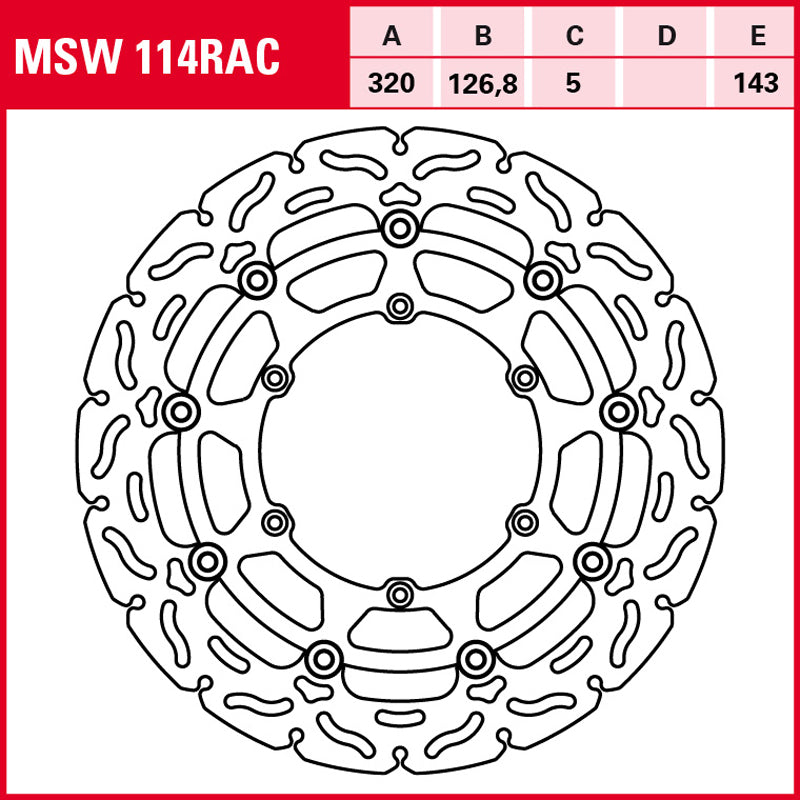 DISCO DE FRENO TRW MST 114 RAC