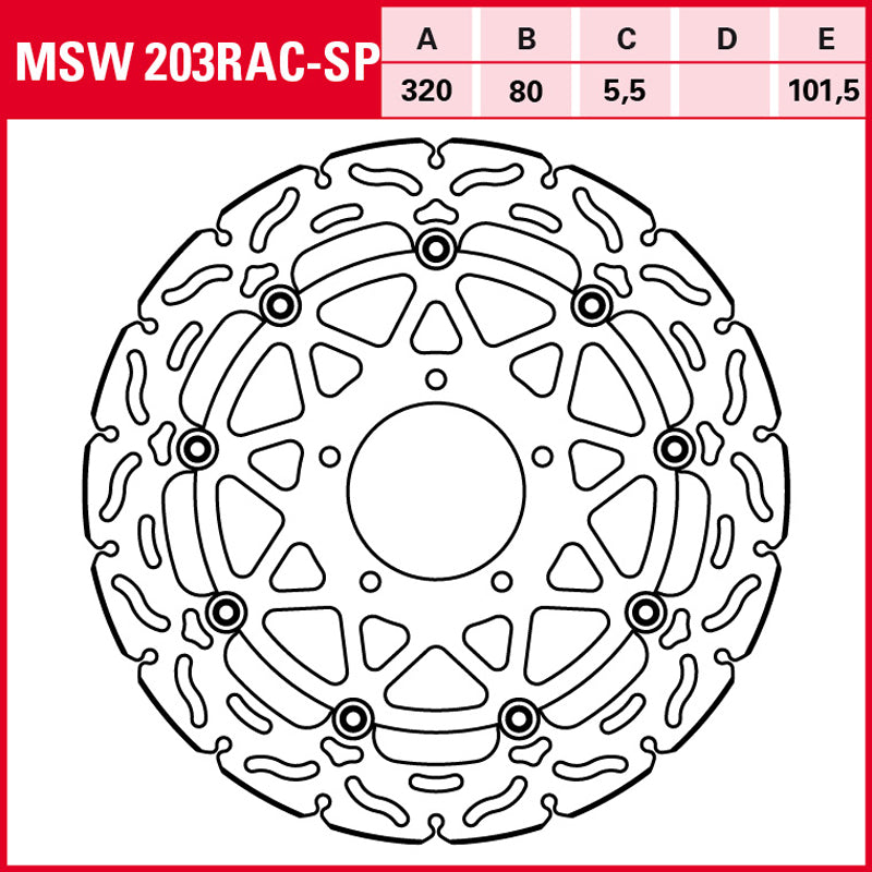 DISCO DE FRENO TRW MSW 203 RAC