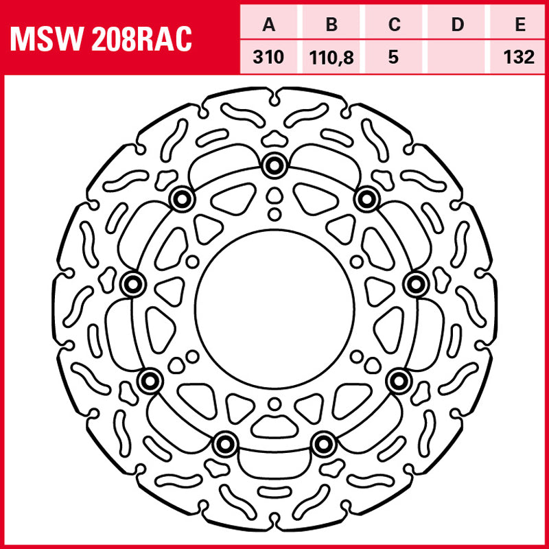 DISCO DE FRENO TRW MSW 208 RAC