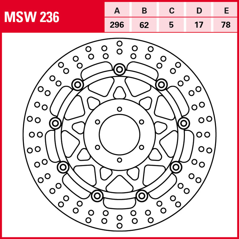 DISCO DE FRENO TRW MSW 236