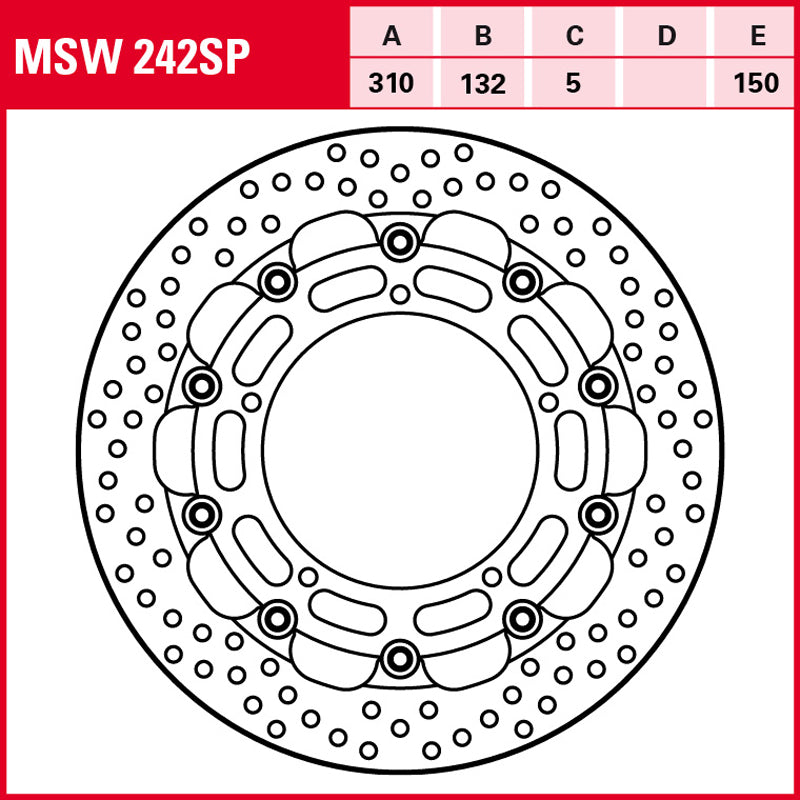 DISCO DE FRENO TRW MSW 242 SP
