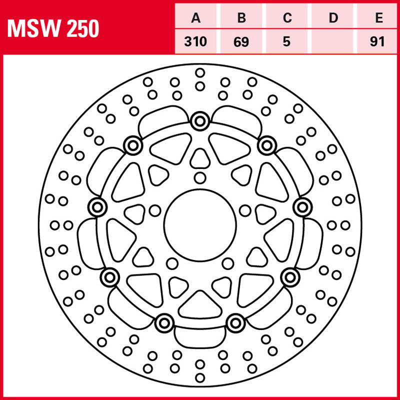 DISCO DE FRENO TRW MSW 250