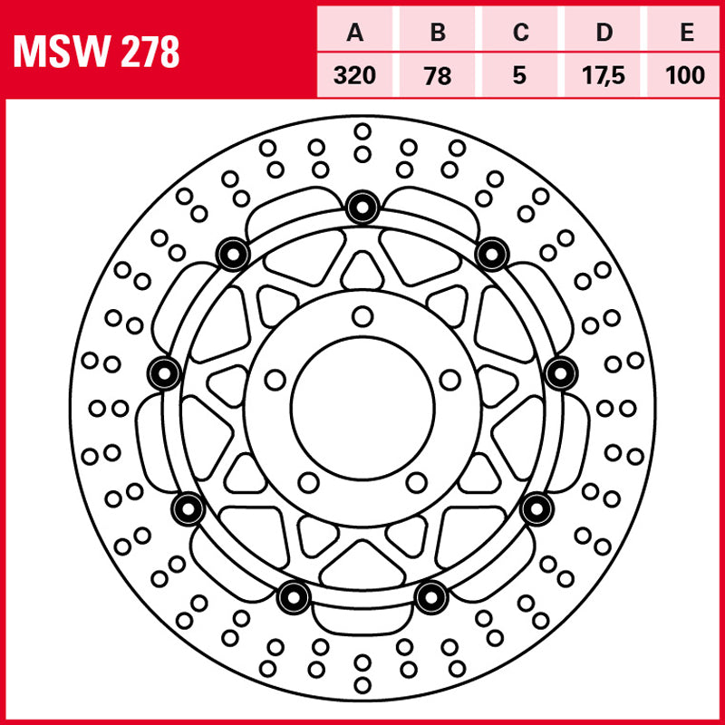 DISCO DE FRENO TRW MSW 278