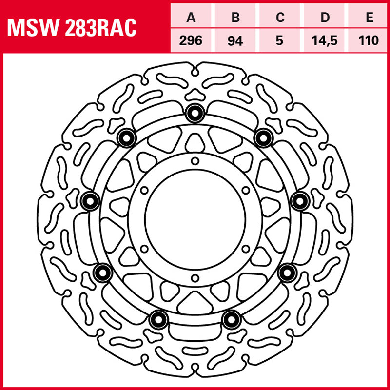 DISCO DE FRENO TRW MSW 283 RAC