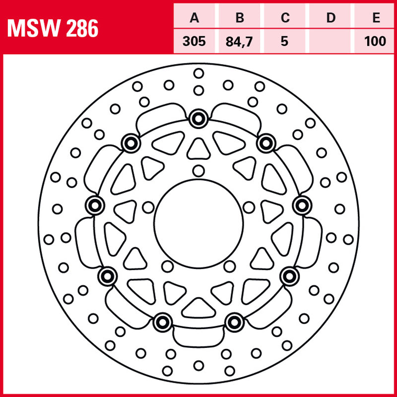 DISCO DE FRENO TRW MSW 286