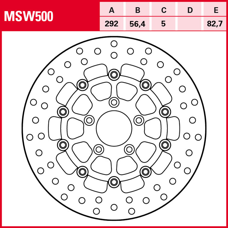 DISCO DE FRENO TRW MSW 500