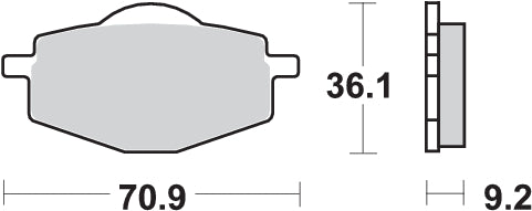 PASTILLA DE FRENO SBS P107-HF