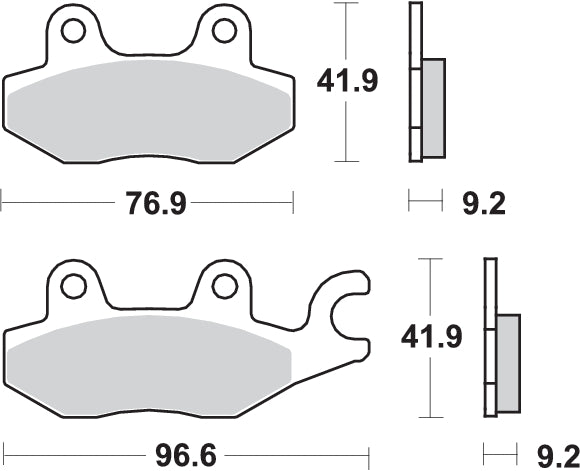 PASTILLA DE FRENO SBS P119-MS