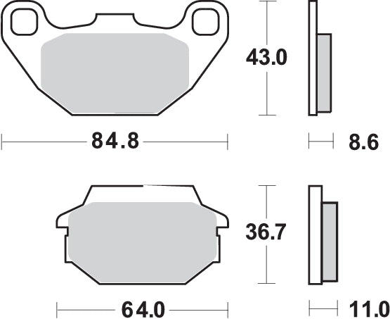 PASTILLA DE FRENO SBS P154-MS