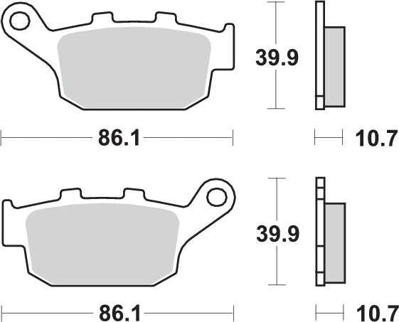 PASTILLA DE FRENO SBS P161-MS