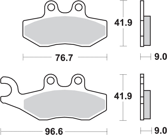 PASTILLA DE FRENO SBS P177-MS