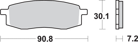 PASTILLA DE FRENO SBS P580-SI