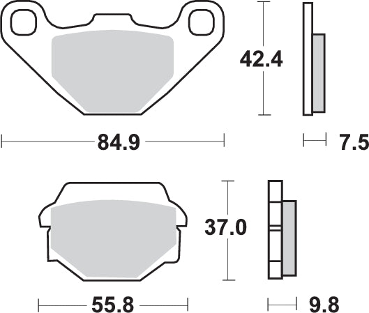 PASTILLA DE FRENO SBS P586-RSI