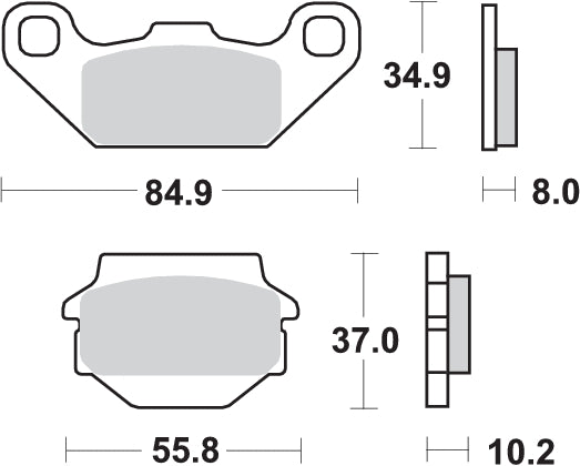 PASTILLA DE FRENO SBS P591-RSI