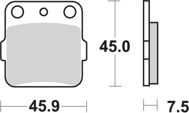 PASTILLA DE FRENO SBS P591-SI