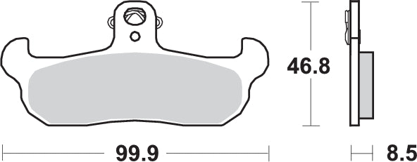 PASTILLA DE FRENO SBS P608-HF