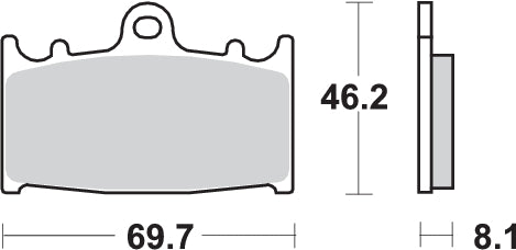 PASTILLA DE FRENO SBS P631-DCC