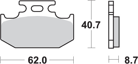 PASTILLA DE FRENO SBS P632-RSI