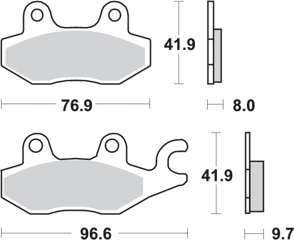 PASTILLA DE FRENO SBS P633-SI