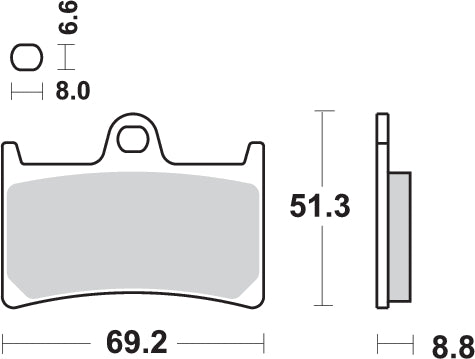 PASTILLA DE FRENO SBS P634-RST