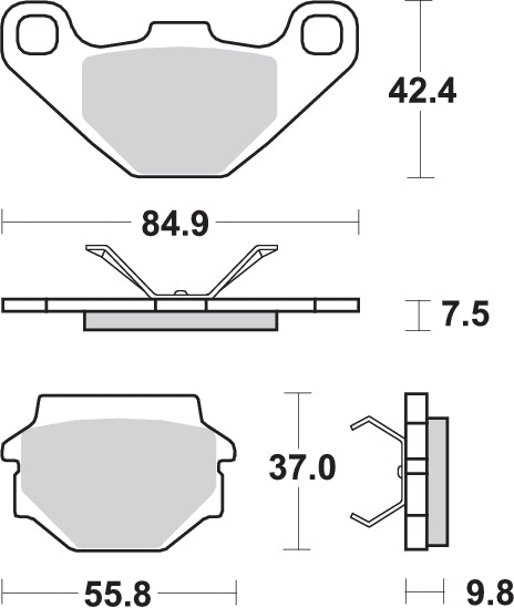 PASTILLA DE FRENO SBS P692-SI