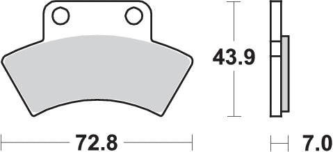 PASTILLA DE FRENO SBS P717-SI