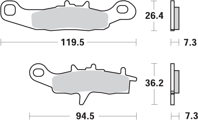 PASTILLA DE FRENO SBS P726-RSI