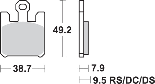 PASTILLA DE FRENO SBS P788-DC