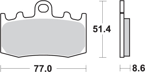 PASTILLA DE FRENO SBS P796-RST