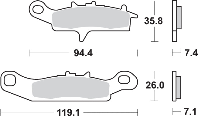 PASTILLA DE FRENO SBS P798-RSI