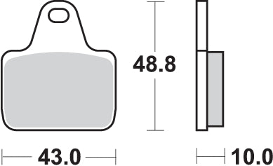 PASTILLA DE FRENO SBS P805-DC