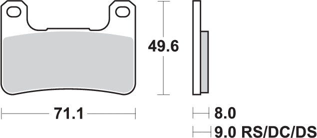 PASTILLA DE FRENO SBS P806-DC