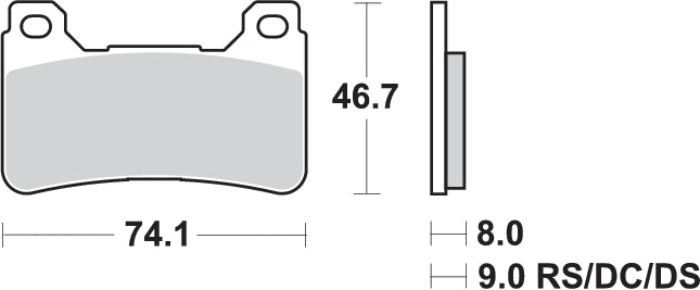 PASTILLA DE FRENO SBS P809-RST