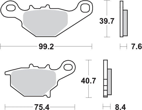 PASTILLA DE FRENO SBS P820-RSI