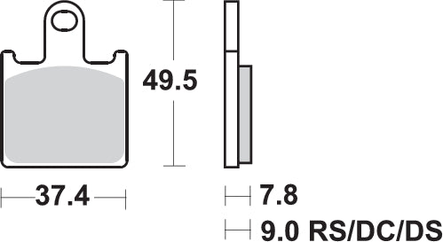 PASTILLA DE FRENO SBS P838-DC