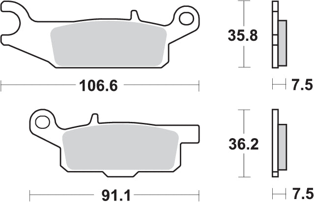 PASTILLA DE FRENO SBS P849-SI