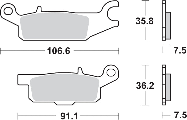 PASTILLA DE FRENO SBS P850-RSI