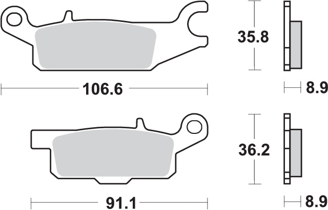 PASTILLA DE FRENO SBS P852-SI