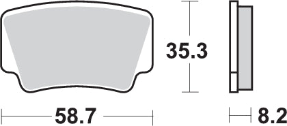 PASTILLA DE FRENO SBS P867-SI