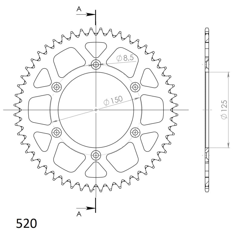 CORONA SUPERSPROX ALUMINIO NARANJA 52 D  - RAL990X52ORG