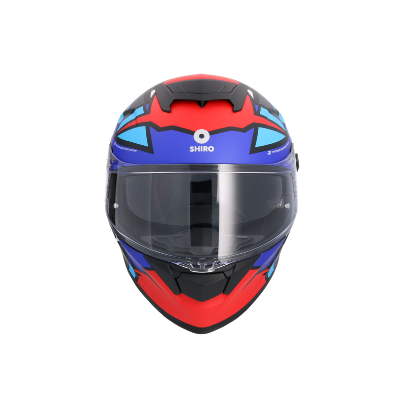 CASCO SHIRO RAPTOR CHASE RED/BLUE