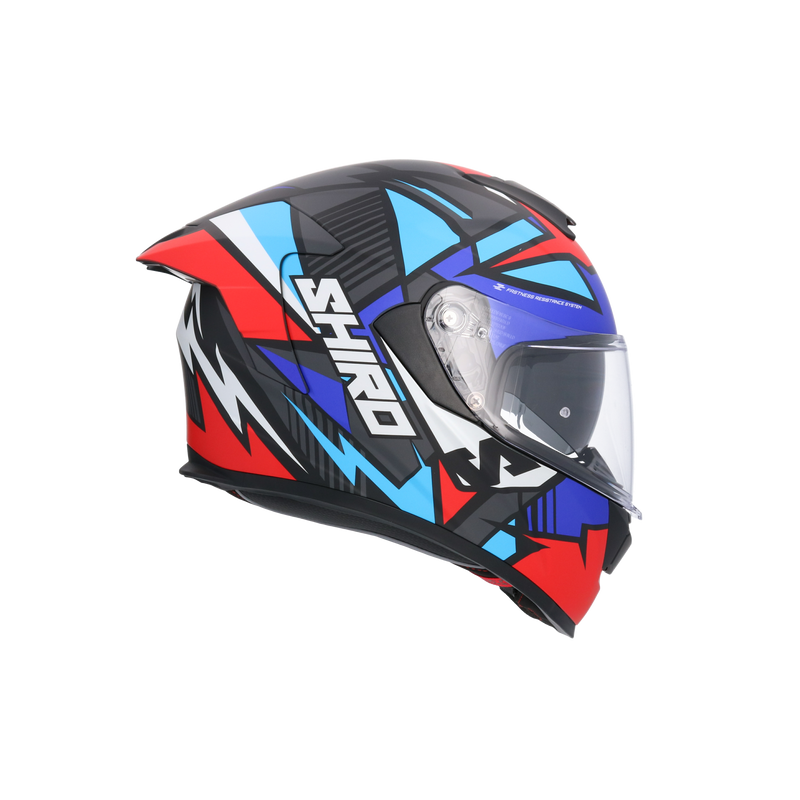 CASCO SHIRO RAPTOR CHASE RED/BLUE