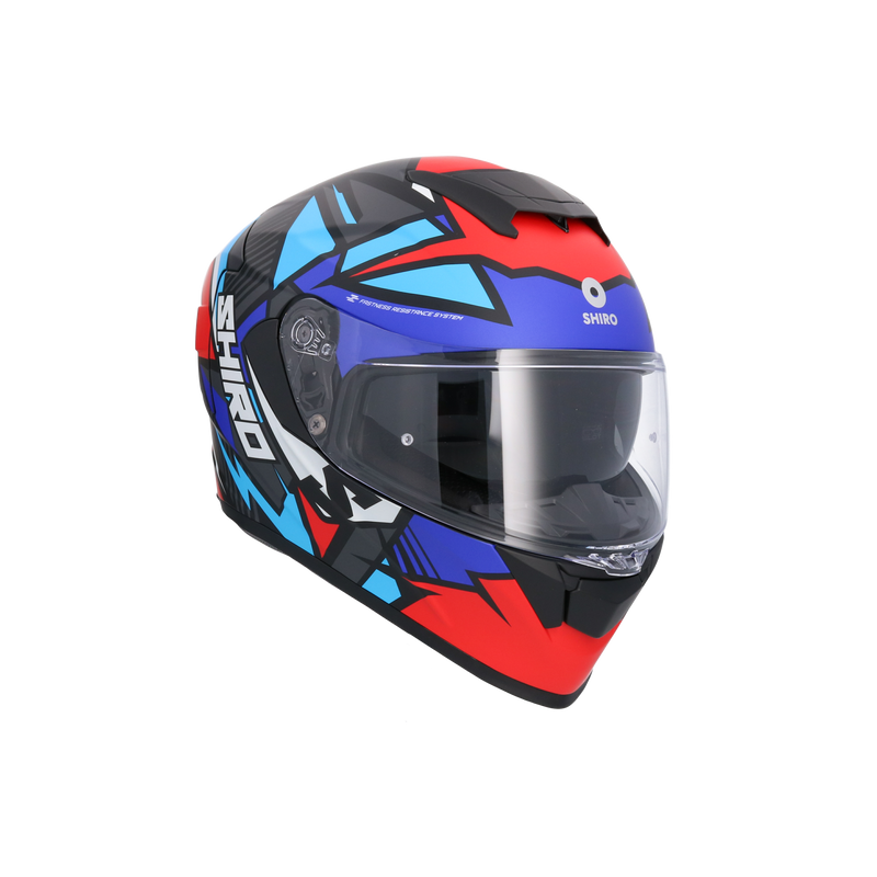 CASCO SHIRO RAPTOR CHASE RED/BLUE