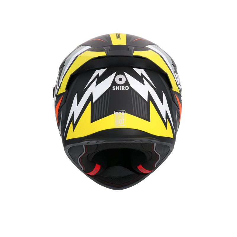 CASCO SHIRO RAPTOR CHASE YELLOW/RED
