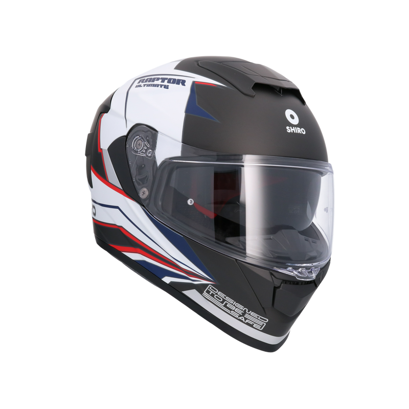 CASCO SHIRO RAPTOR ULTIMATE MATT BLACK/WHITE