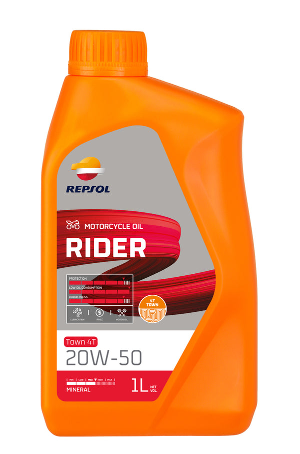 BOTELLA REPSOL RIDER TOWN 4T 20W-50 1L