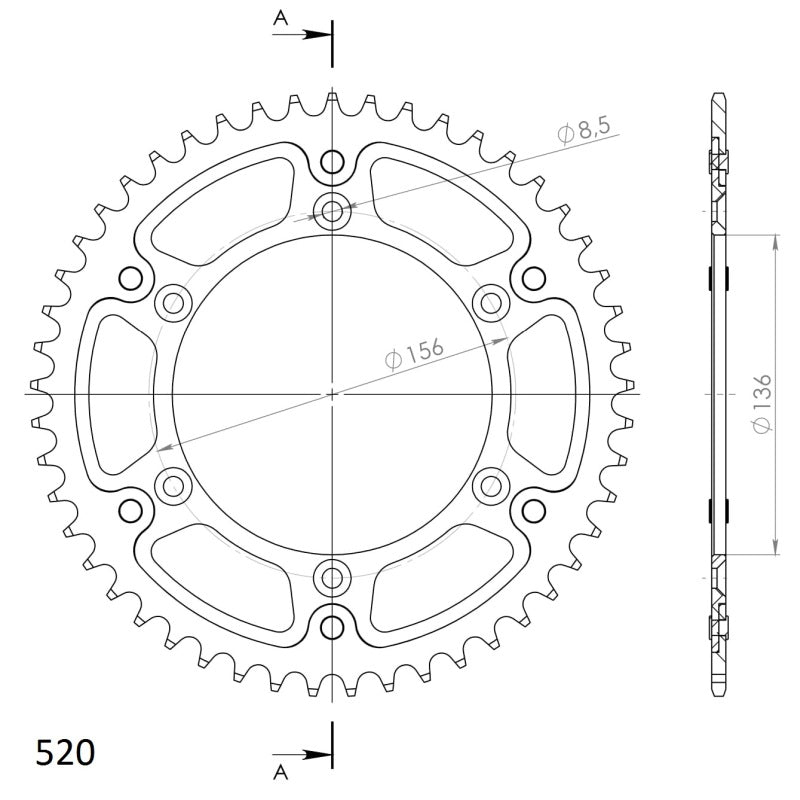 CORONA SUPERSPROX STEALTH ROJA 49 D  - RST1512X49RED