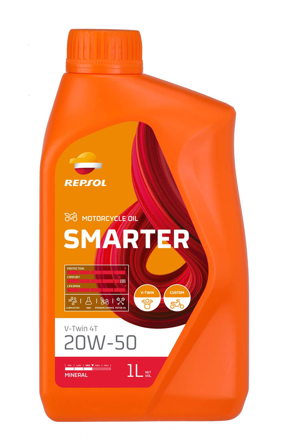 BOTELLA REPSOL SMARTER V-TWIN 4T 20W-50 1L