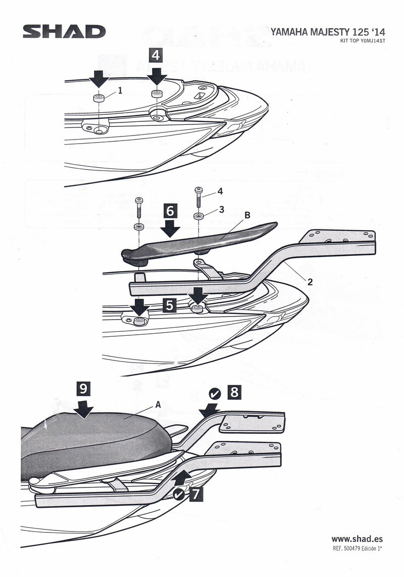 TOP MASTER SHAD YAMAHA MAJESTY 125 (14-15)