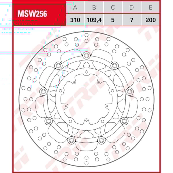 DISCO DE FRENO TRW MSW 256